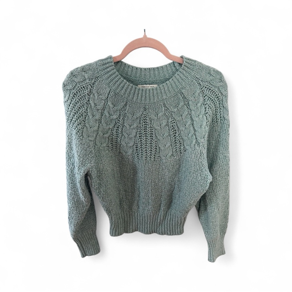 American Eagle Outfitters Mint Green Knit Sweater